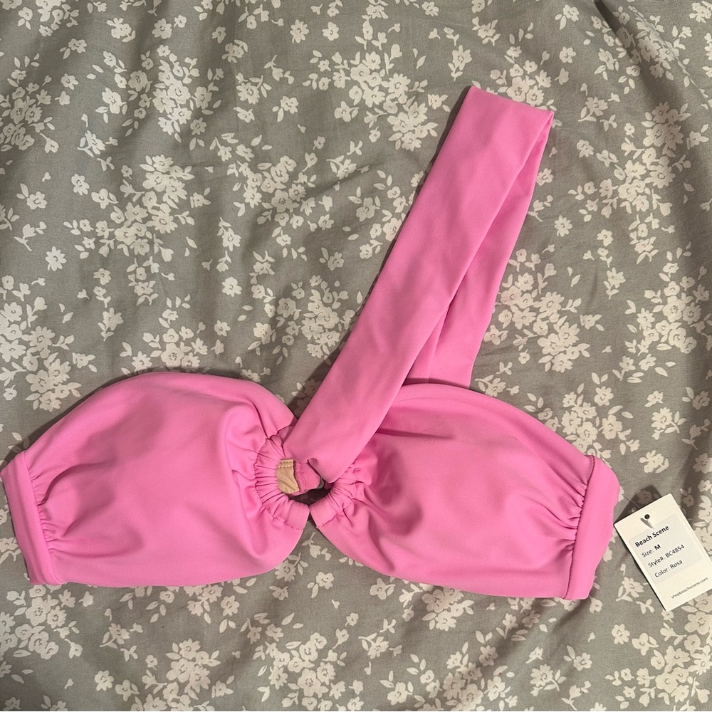 Pink Lily Pink Bikini Swim Top